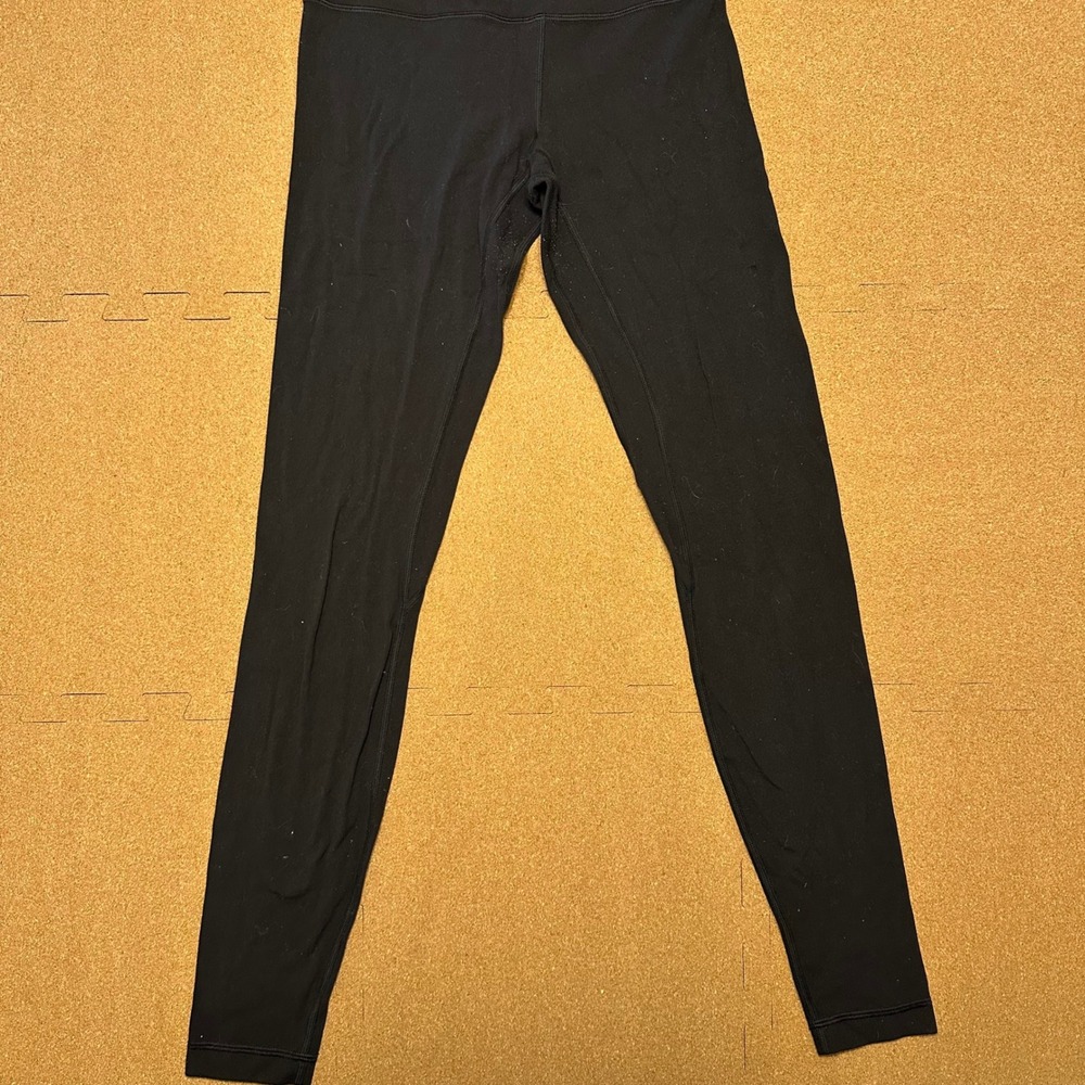 Lululemon Align Leggings Womens 4 Black High Rise Yoga Pants Nulu Pilling Frayed